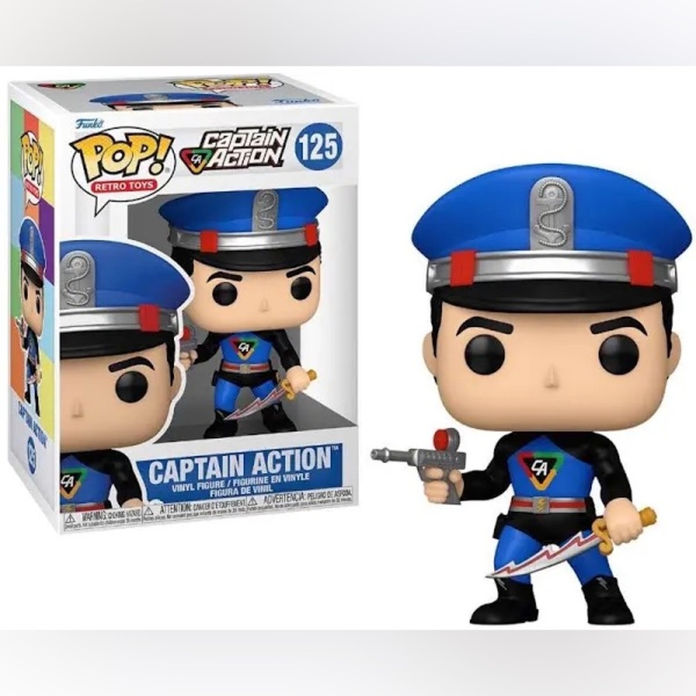 Captain Action Funko Pop Retro Toy - NEW IN BOX!!    vinyl toys funkos pops